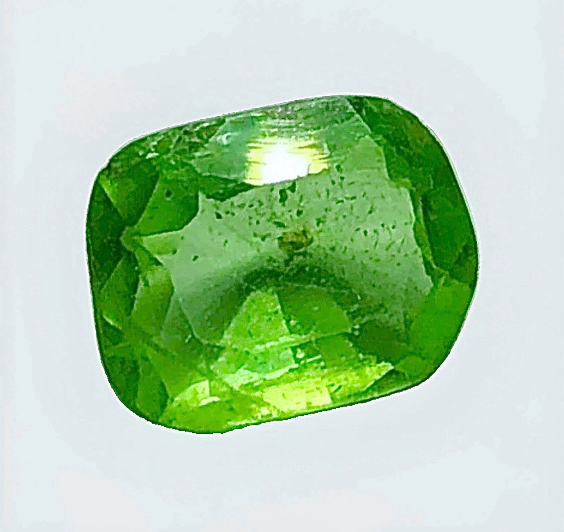 Beautiful Natural Peridot Crystal Diamond Cut Green Gemstone Genuine Specimen