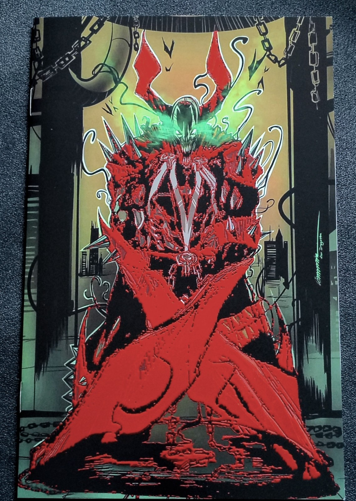 Gorkem Demir Venomized Absolute Batman #1 Spawn Symbiote Bloody Embossed #21/30