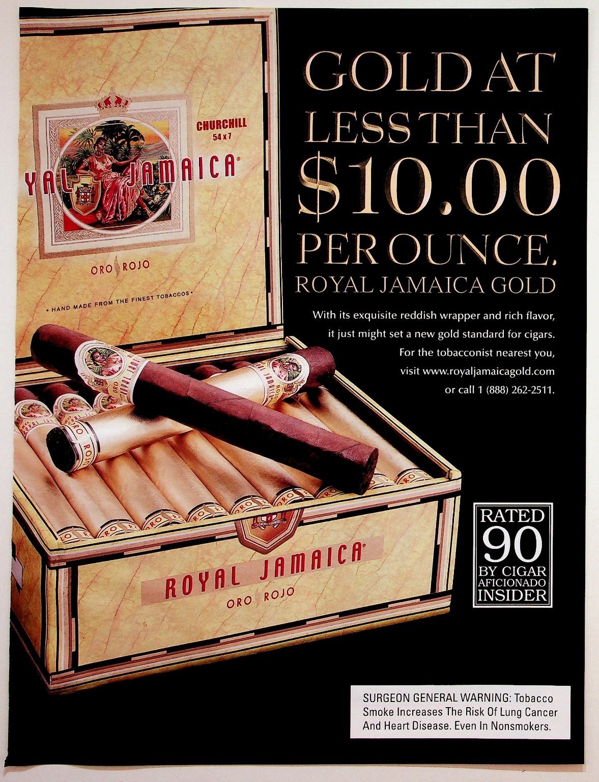 Vintage Royal Jamaica Gold Cigar Ad Oro Rojo Churchill Tobacco Ephemera Print Vintage Royal Jamaica Gold Cigar Ad Oro Rojo Churchill Tobacco Ephemera Print