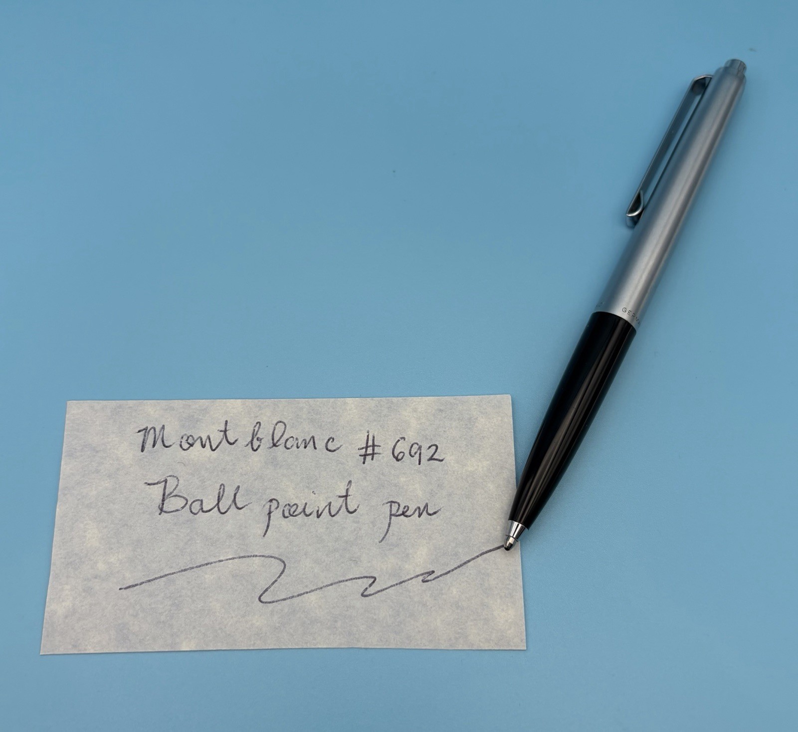 Vintage Montblanc No. 692  Junior Ball Point Pen Black Ink Used Excellent Cond