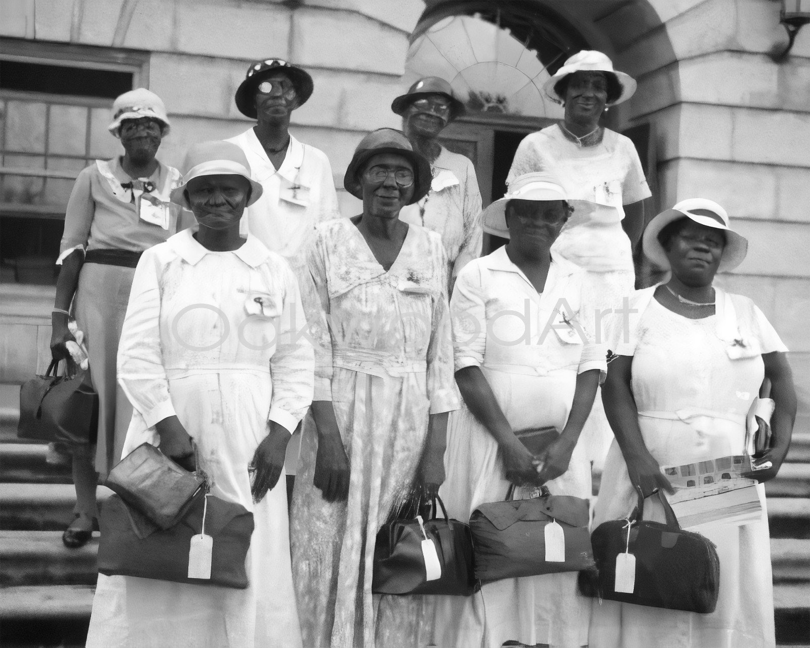 Group Portrait of Black Midwives, Tallahassee FL c1930s, Vintage Photo Reprint