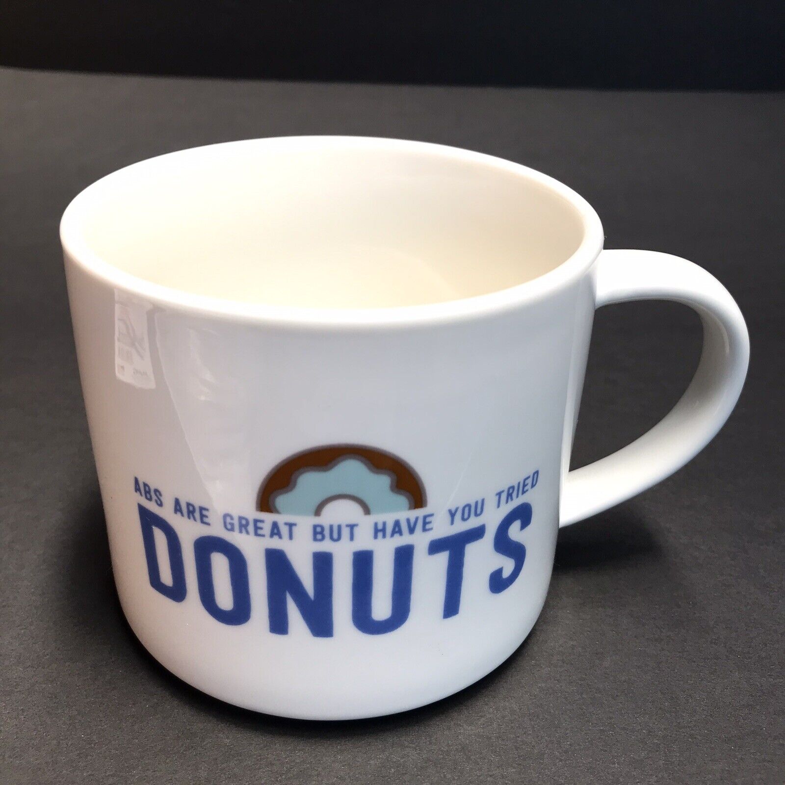 Room Essentials Abs Are Great But Have You Tried Donuts Coffee Mug Tea Cup NEW