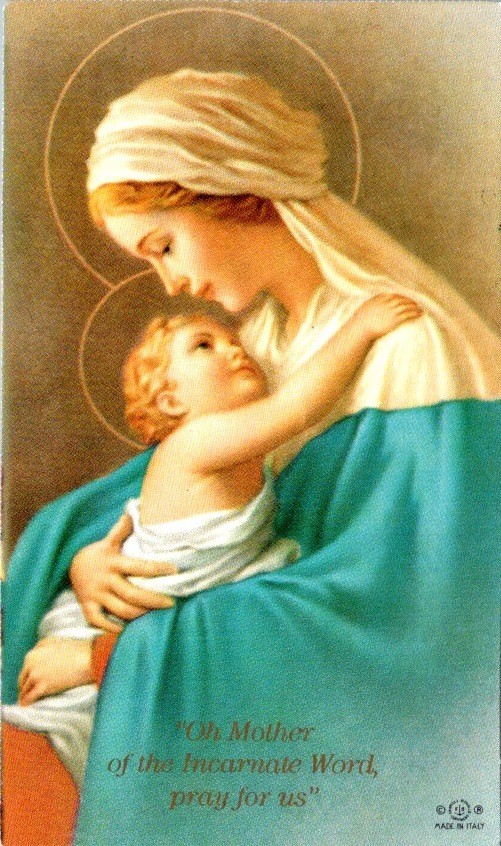 Holy Card Oh Mother of the Incarnate Word Italy & Edward Slawinski Memorial 2003