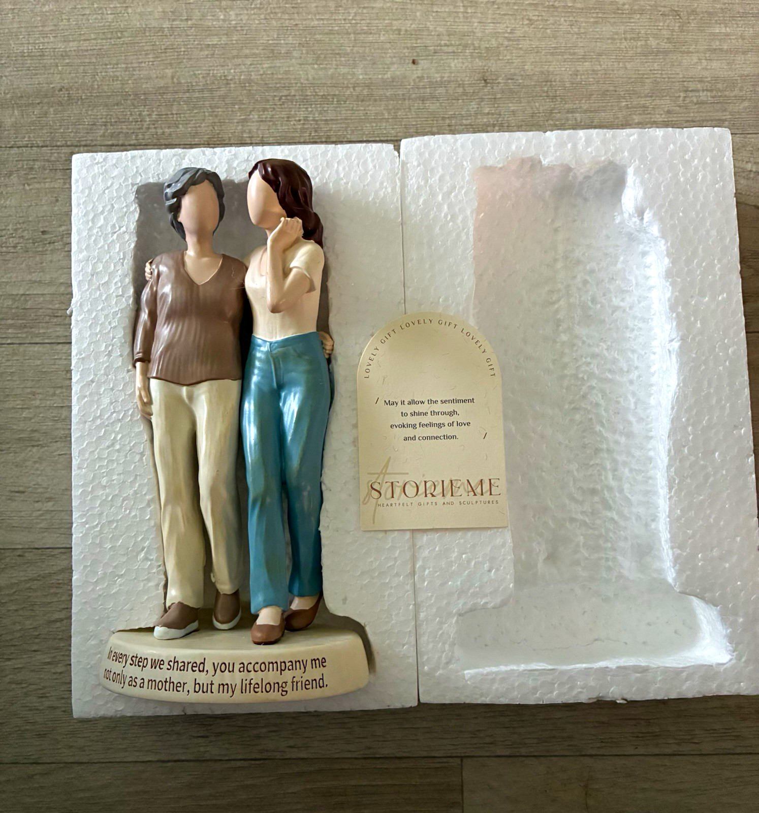 Storieme Heartfelt Gifts Mother & Daughter Resin Figurine Hand-Painted 7 in 2022