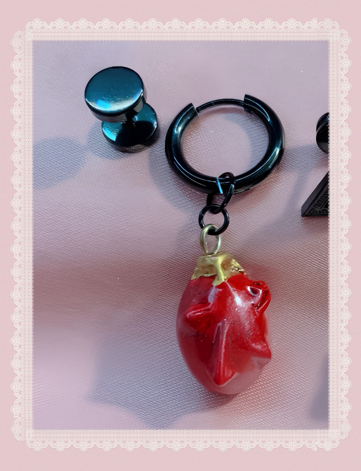 CUSTOM Berserk Griffith Vkei Alt Goth Kawaii Behelit Anime Manga Lolita Earrings