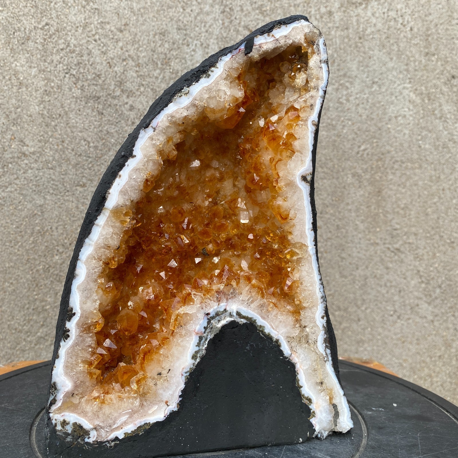 15.8lb Natural Citrine geode quartz cluster crystal specimen Healing