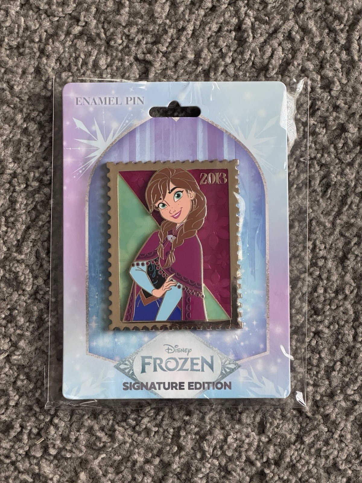 Disney Royal Stamp Frozen Anna Collectible Pin LE 400 SHIPS ASAP✅ Disney Royal Stamp Frozen Anna Collectible Pin LE 400 SHIPS ASAP✅