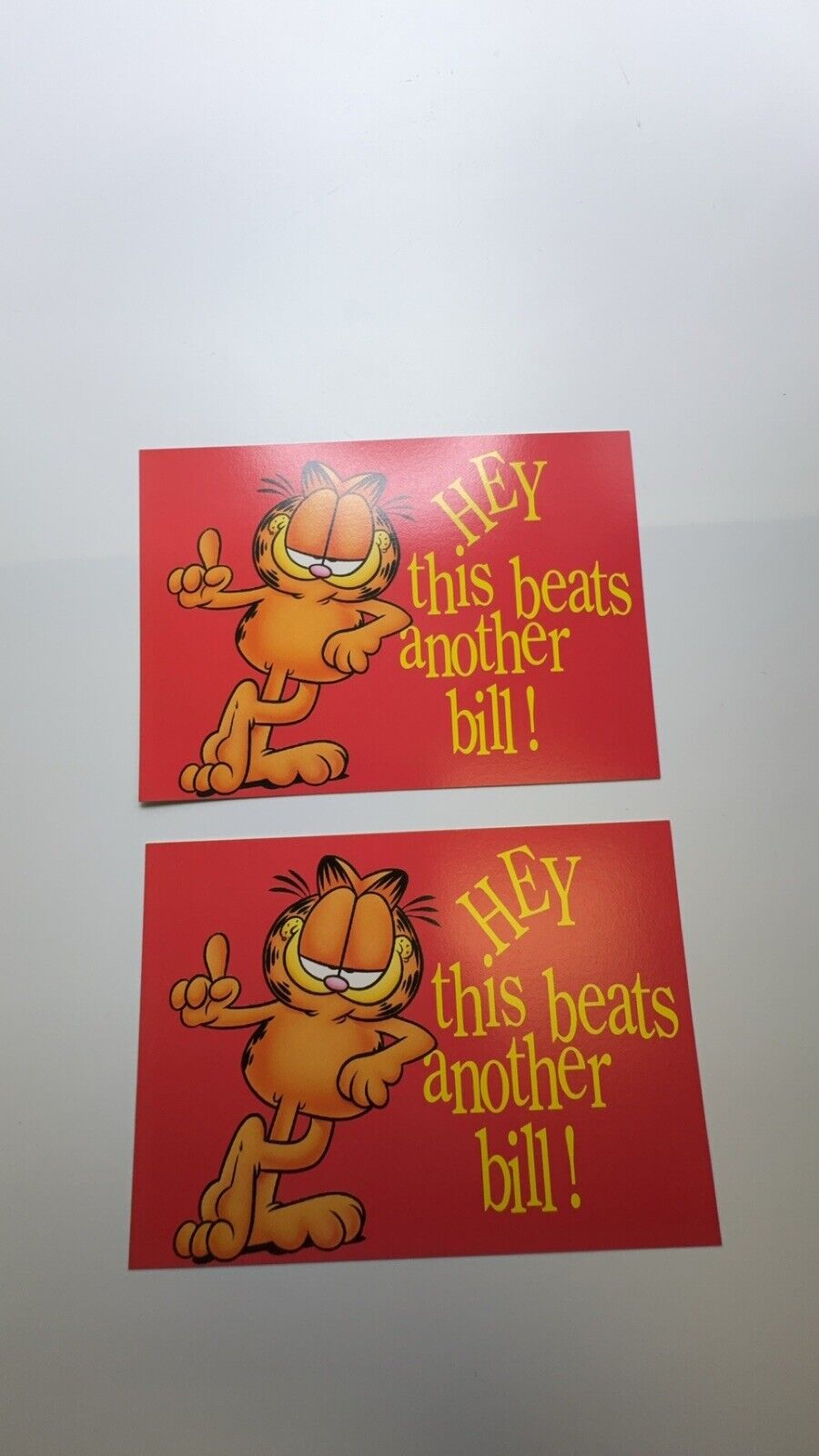 Garfield Hey This Beats Another Bill Postcard Set Of 2