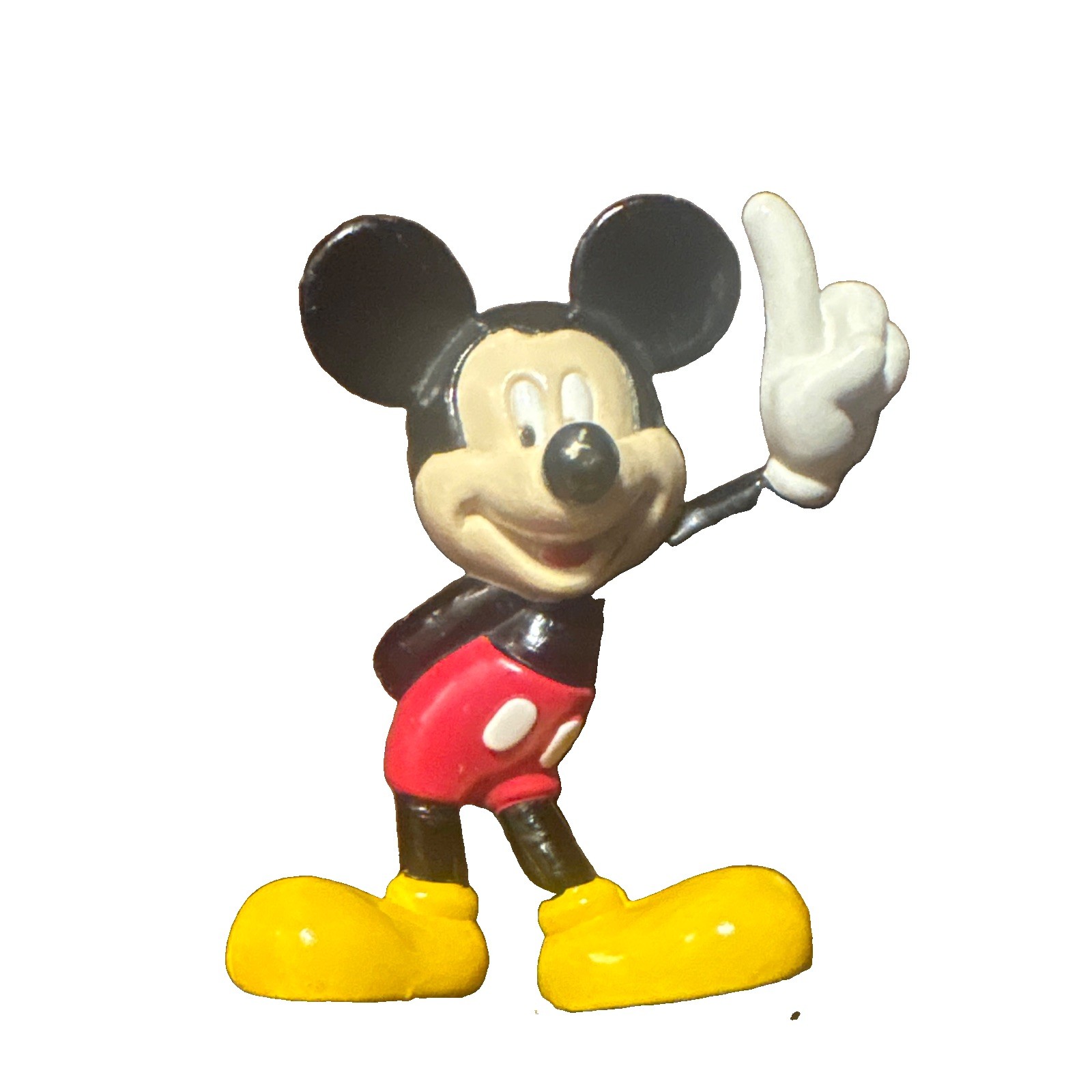 Vintage 1988 Disney Mickey Mouse PVC Figure Red Shorts Yellow Shoes