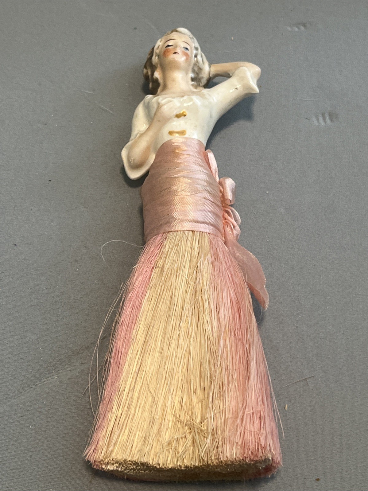 Vintage Porcelain Whisk Broom