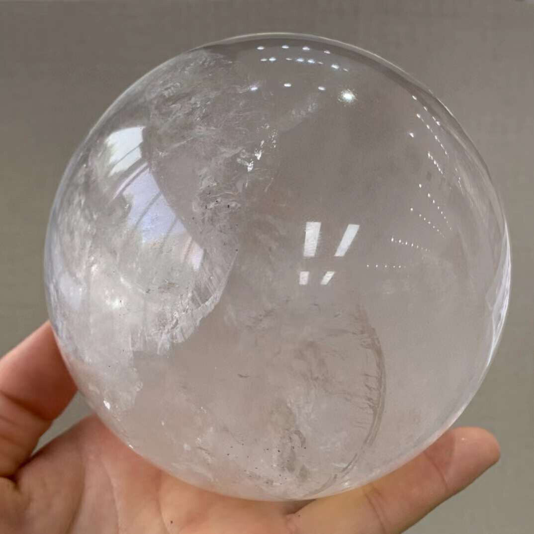 2.76lb  Natural White Clear Quartz Sphere Crystal Energy Ball Reiki Gem Decor