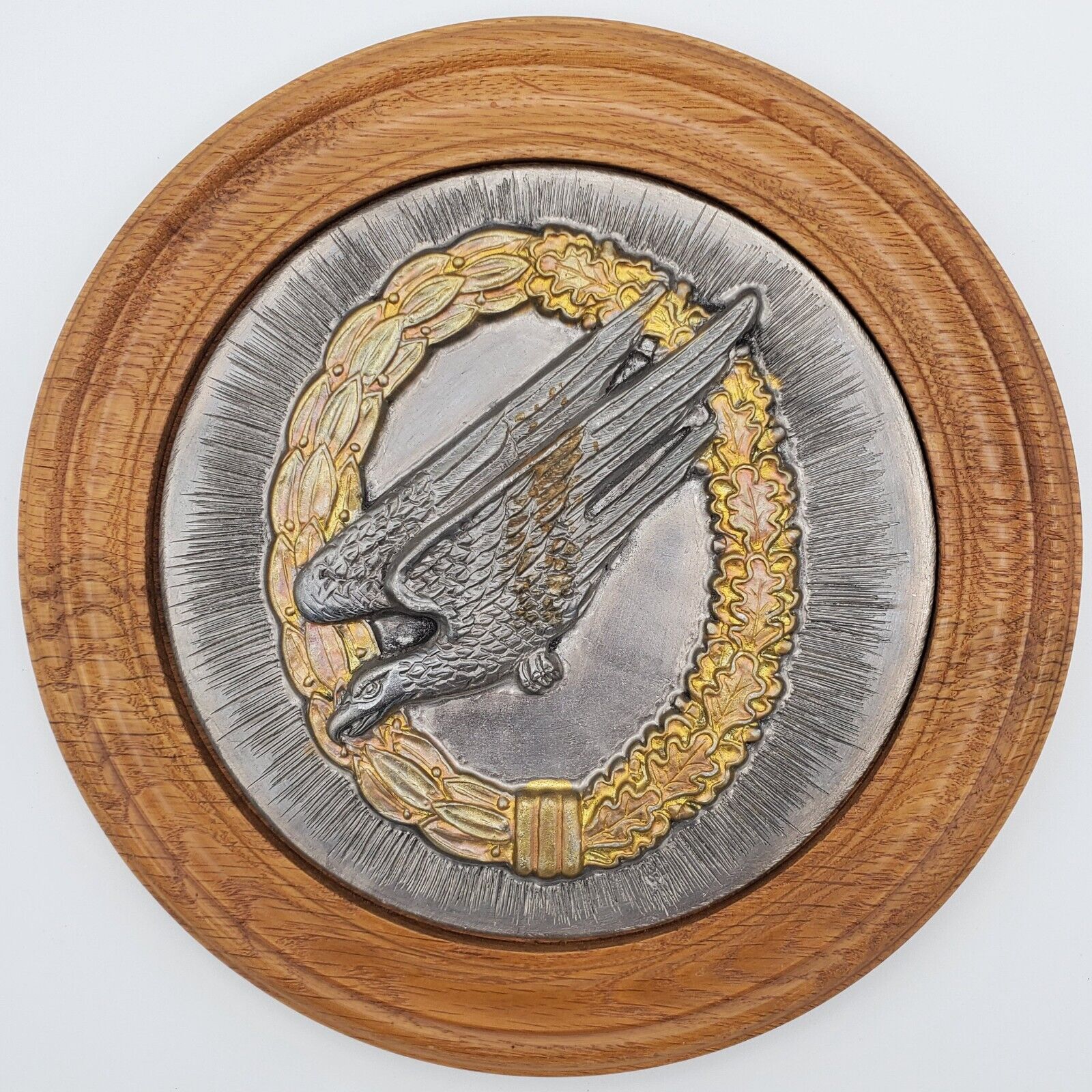 Original German WW2 paratrooper badge Eagle plaque Luftwaffe award large 1957