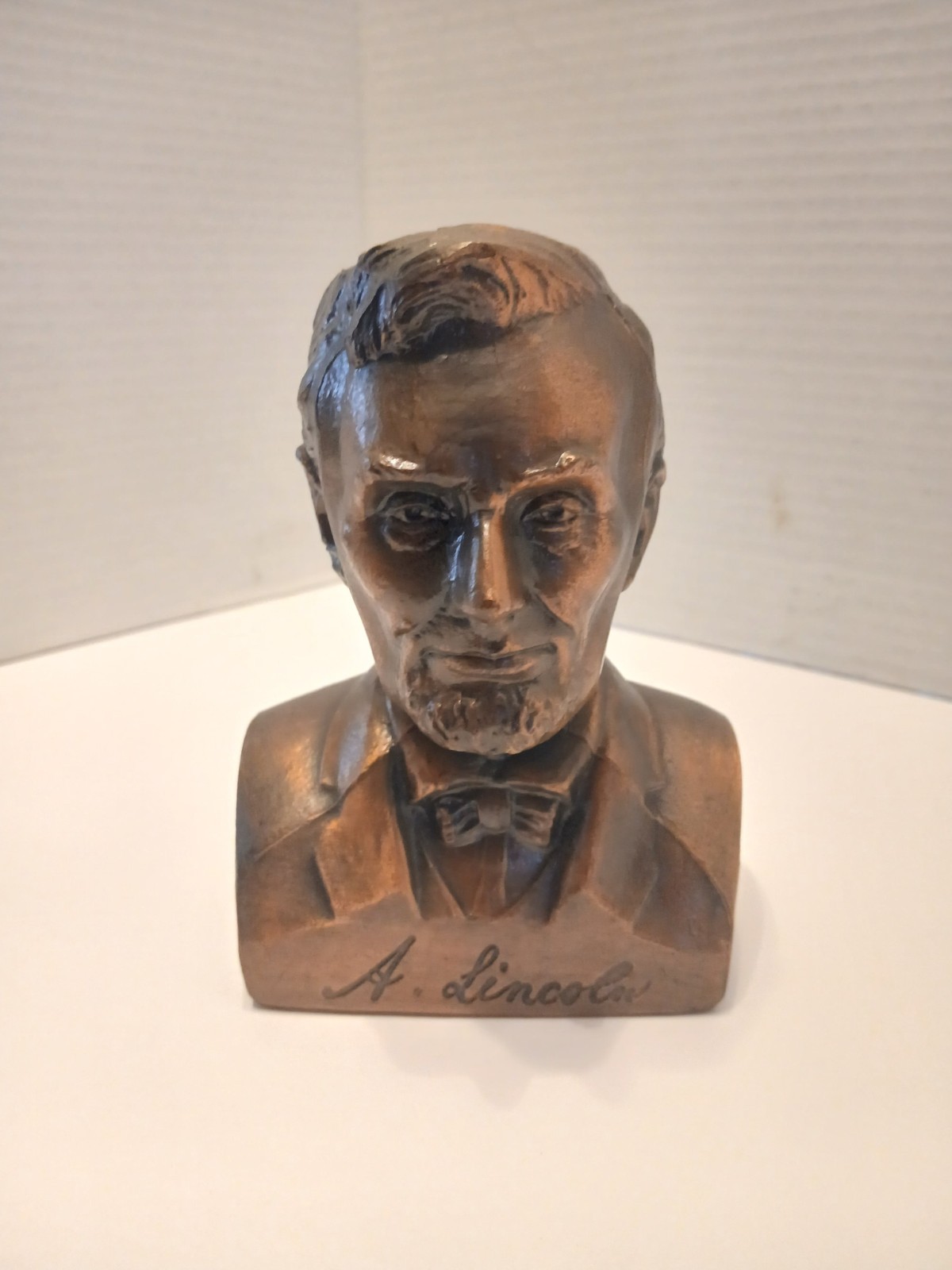 Vintage Abraham Lincoln Banthrico Bronze Bank Cicago USA Savings Collectable