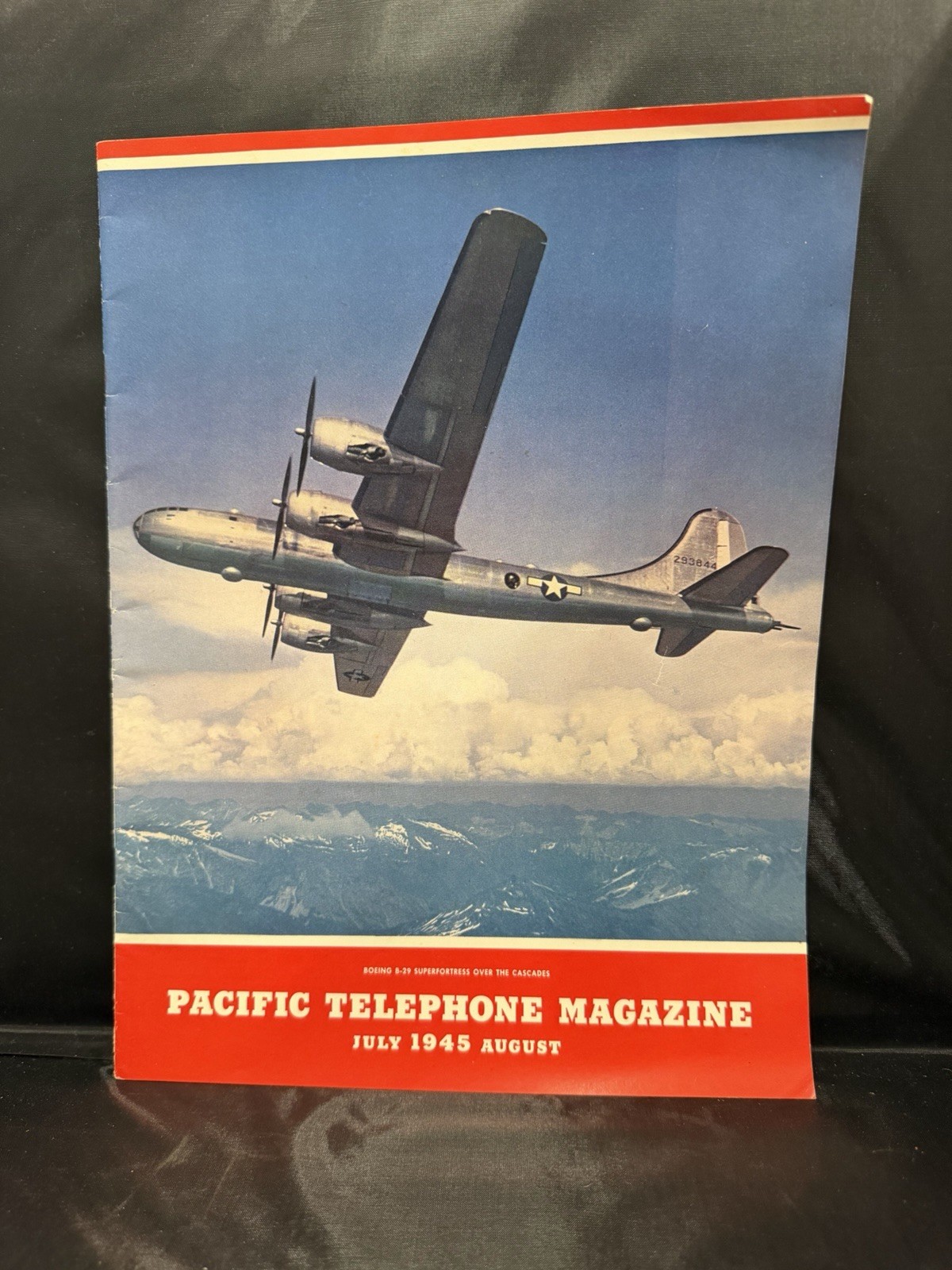 Vintage 1945 Pacific Telephone Magazine Boeing B-29 Superfortress Cover WWII