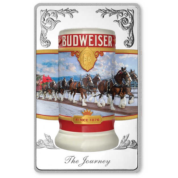Budweiser The Journey Stein-themed White Brass Collectible Bar