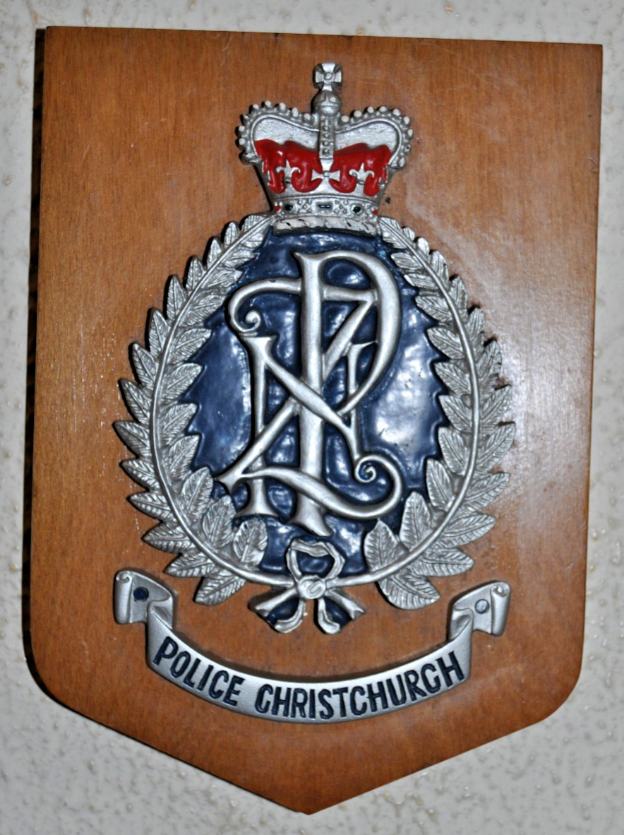 Christchurch New Zealand Police mess wall plaque shield crest Constabulary NZ