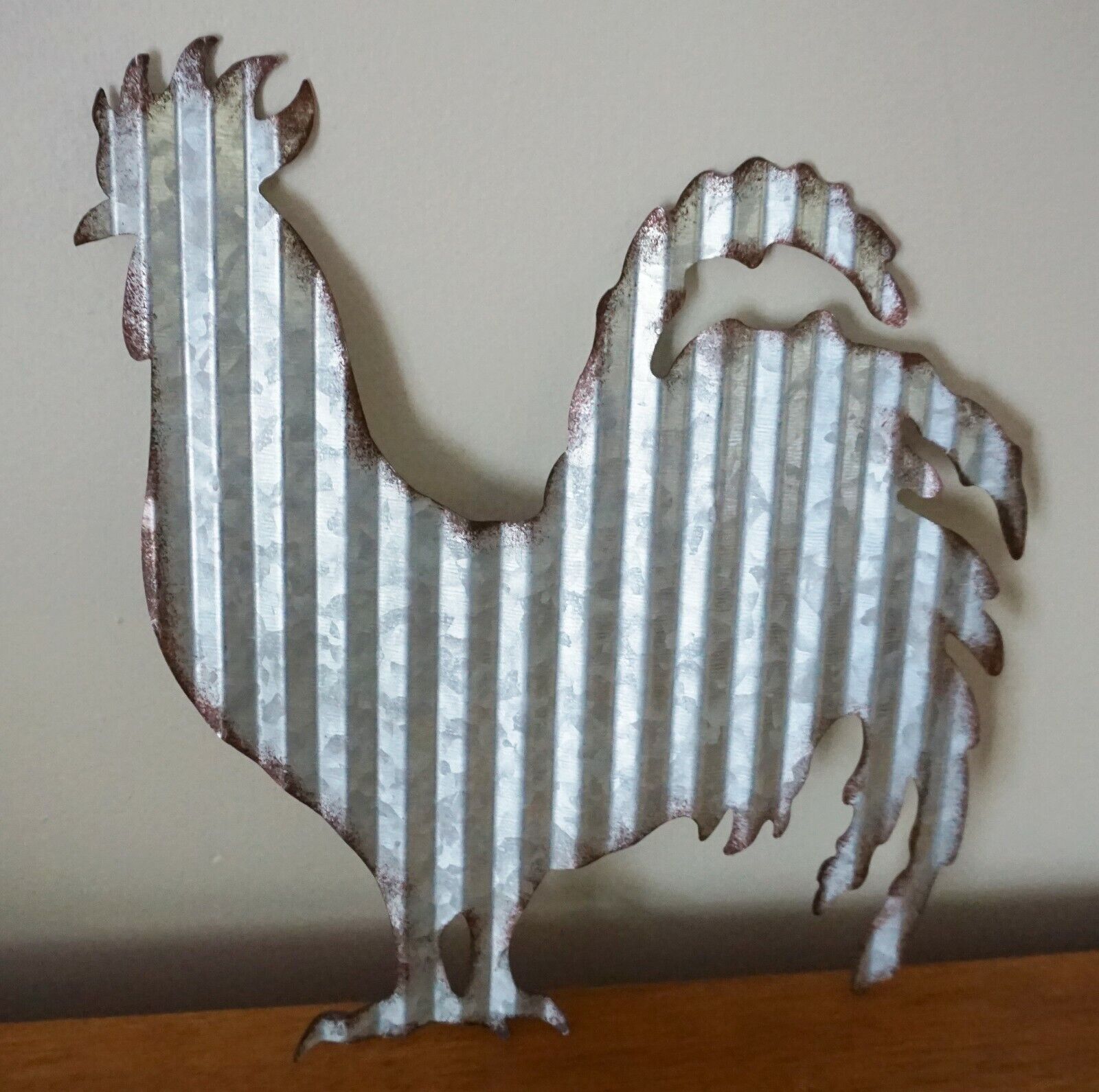 ROOSTER CHICKEN METAL SCULPTURE SIGN Rustic Country Primitive Kitchen Home Decor