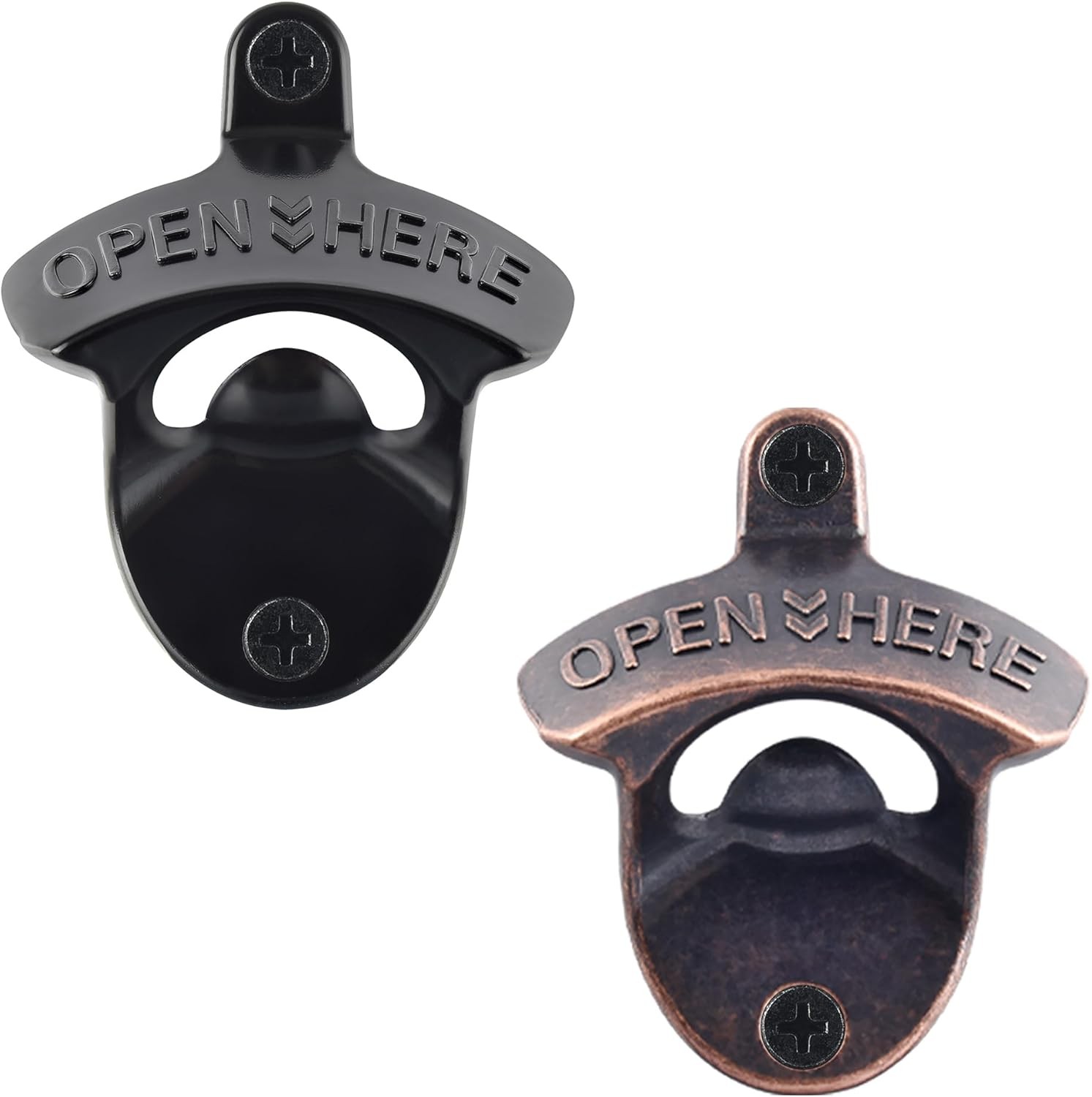 Beer Bottle Opener Wall Mounted Rustic and Black with Screws 2 PCS | Stainless Beer Bottle Opener Wall Mounted Rustic and Black with Screws 2 PCS | Stainless