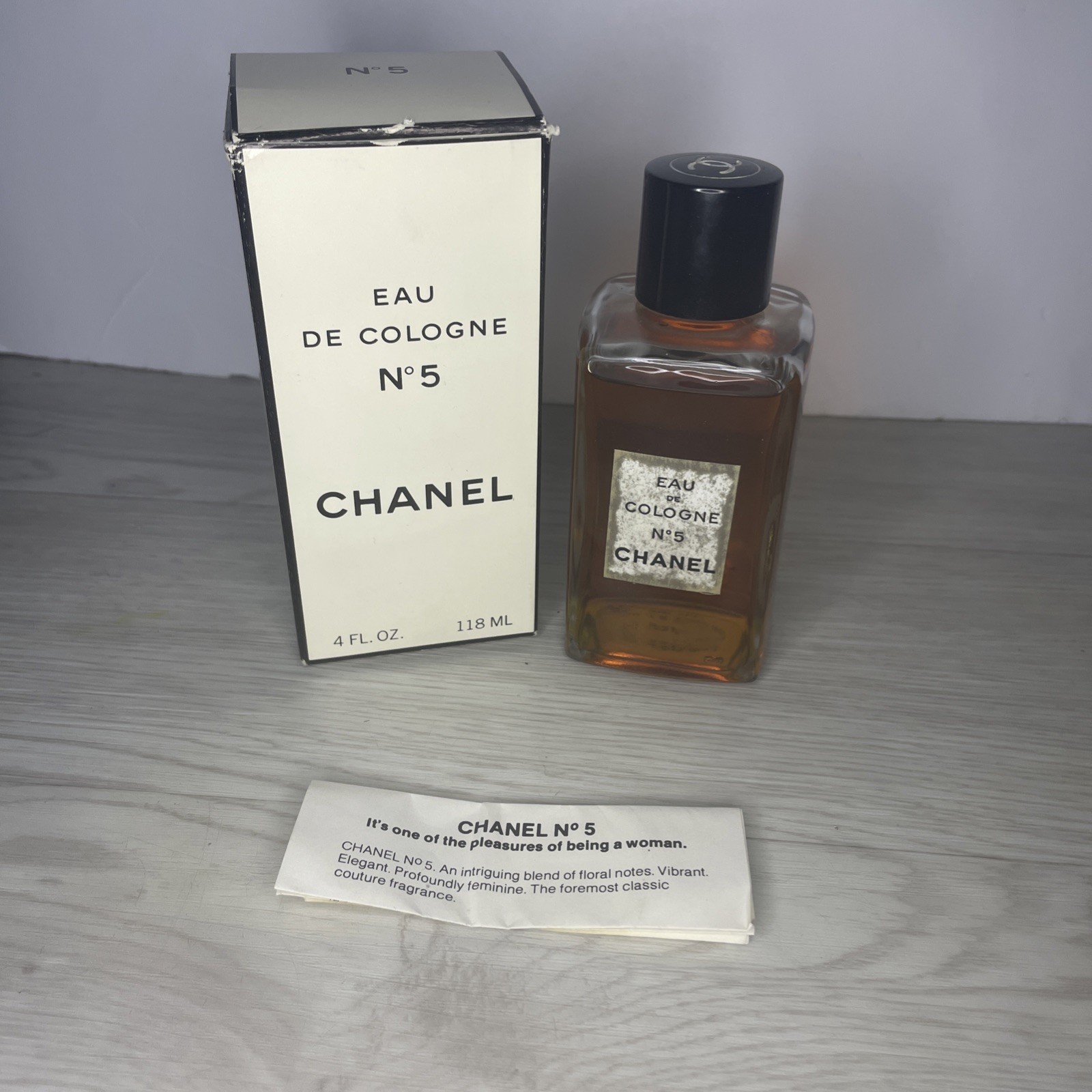 Vintage EAU DE Cologne Chanel No.5 Chanel 4 FL Oz 118 ML Full Bottle Collectors Vintage EAU DE Cologne Chanel No.5 Chanel 4 FL Oz 118 ML Full Bottle Collectors