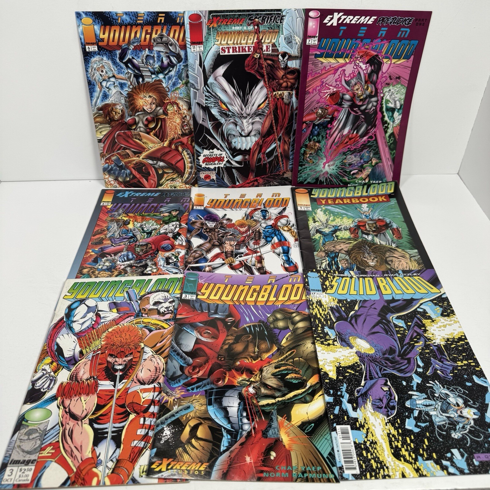 Team Youngblood Comic Lot of 9 Image Comics Extreme Studios 1990s