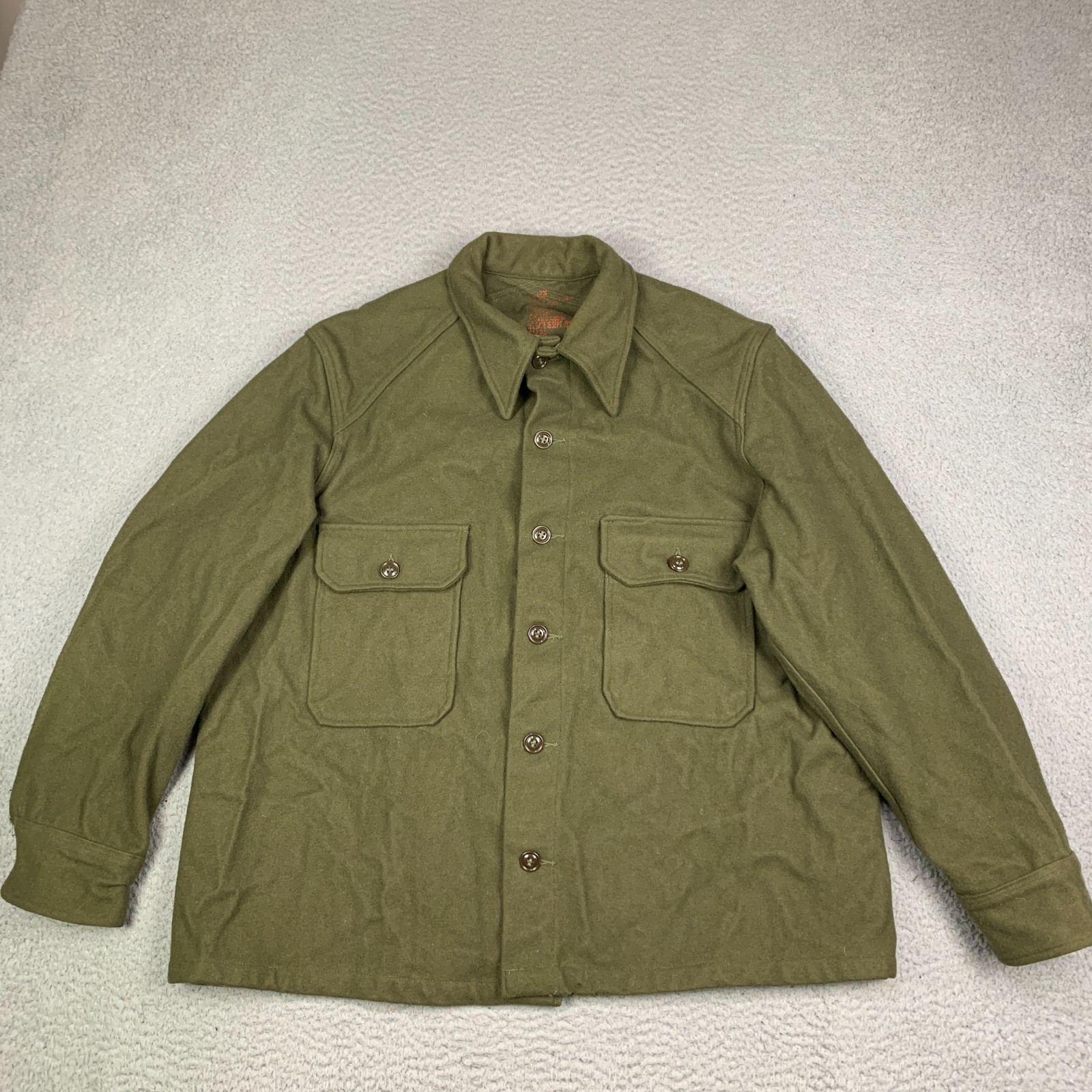 Vintage OG 108 Olive Green Wool Button Up Military Field Shirt Mens Size XL Vintage OG 108 Olive Green Wool Button Up Military Field Shirt Mens Size XL
