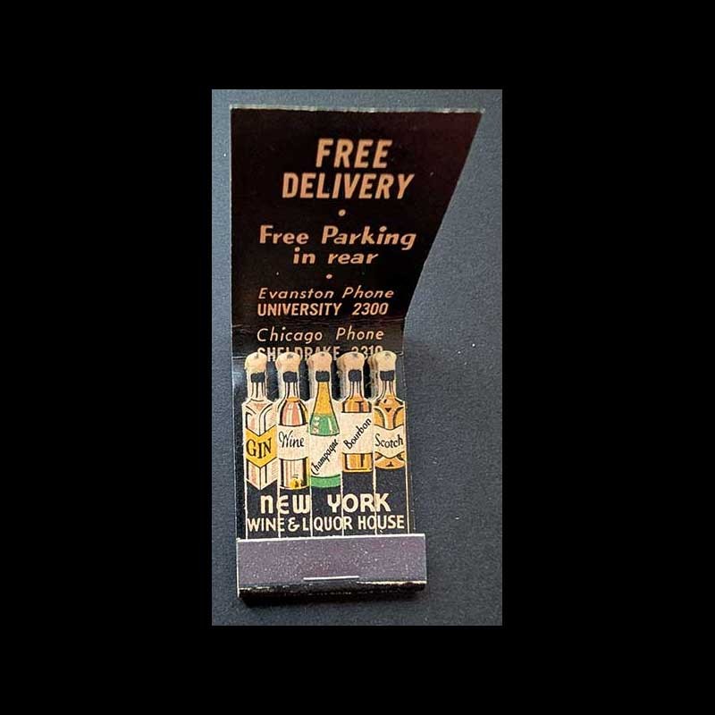 Feature Matchbook Full Book New York Wine & Liquor House Chicago, IL