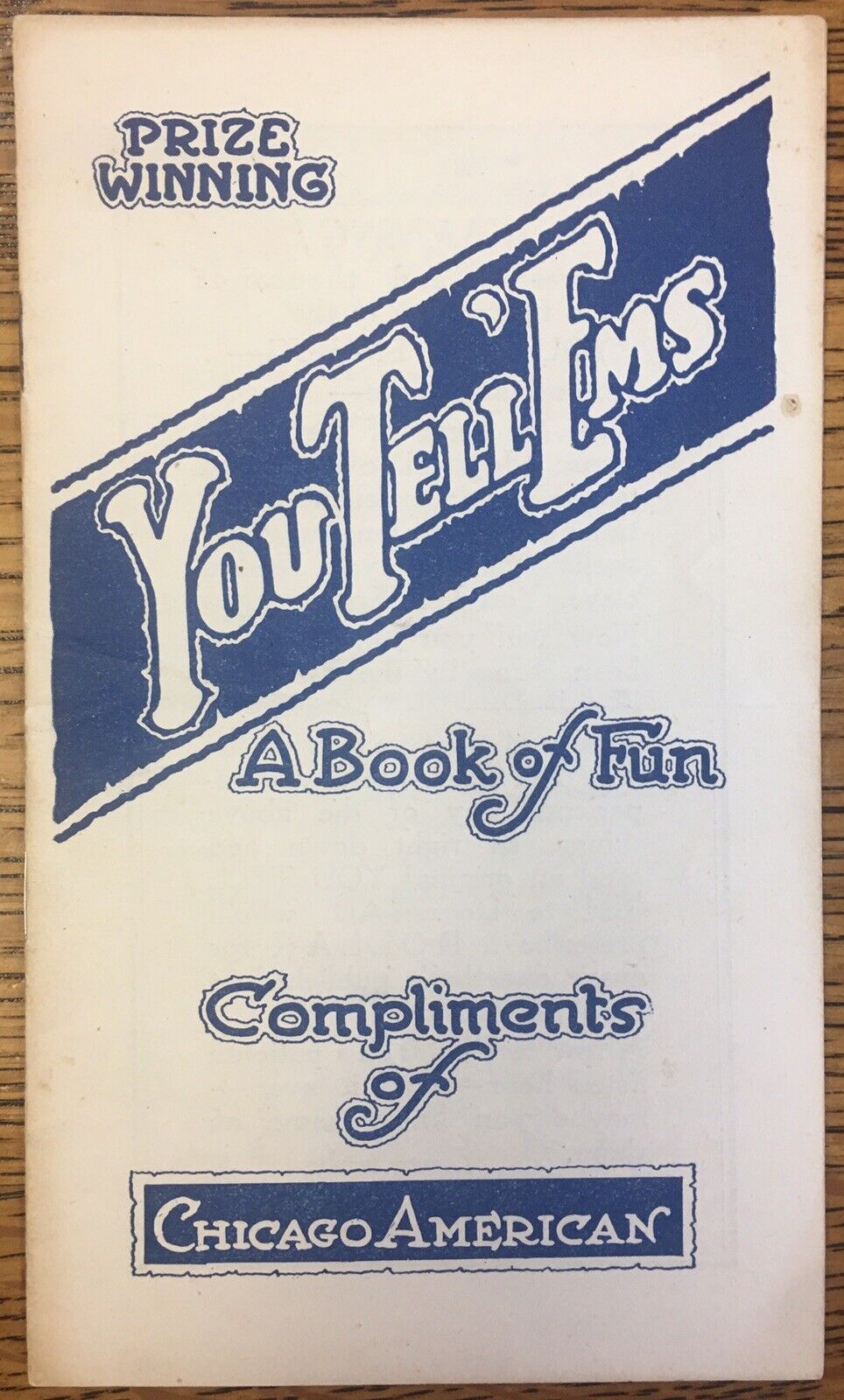 Prize Winning You Tell ‘Ems, A Book of Fun, Chicago American