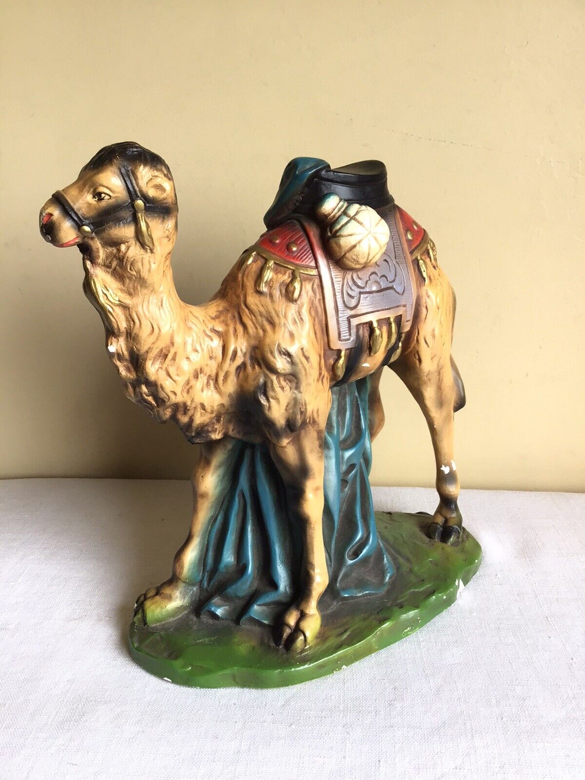 Vintage Columbia Statuary Christmas Nativity Camel Chalkware Figurine Statue