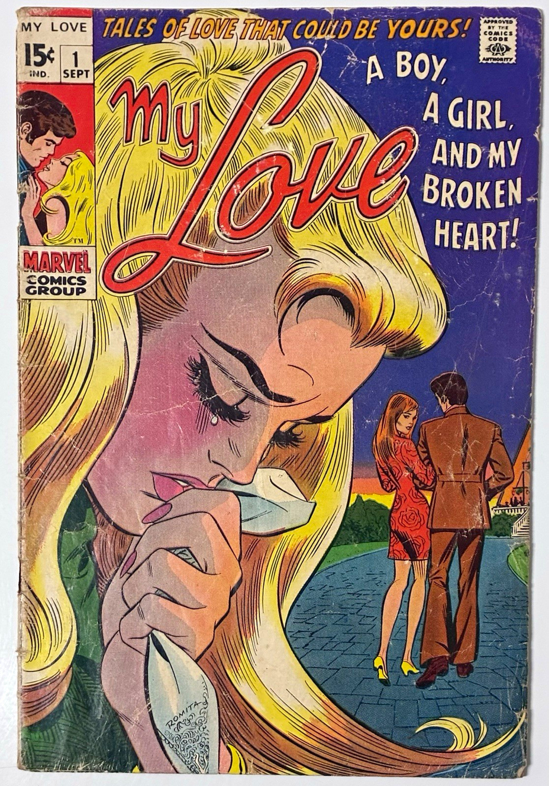 Buy 2 Get 2 Free (CHECK PROMO) My Love #1 1969 Marvel Comic Book (VG-) Buy 2 Get 2 Free (CHECK PROMO) My Love #1 1969 Marvel Comic Book (VG-)