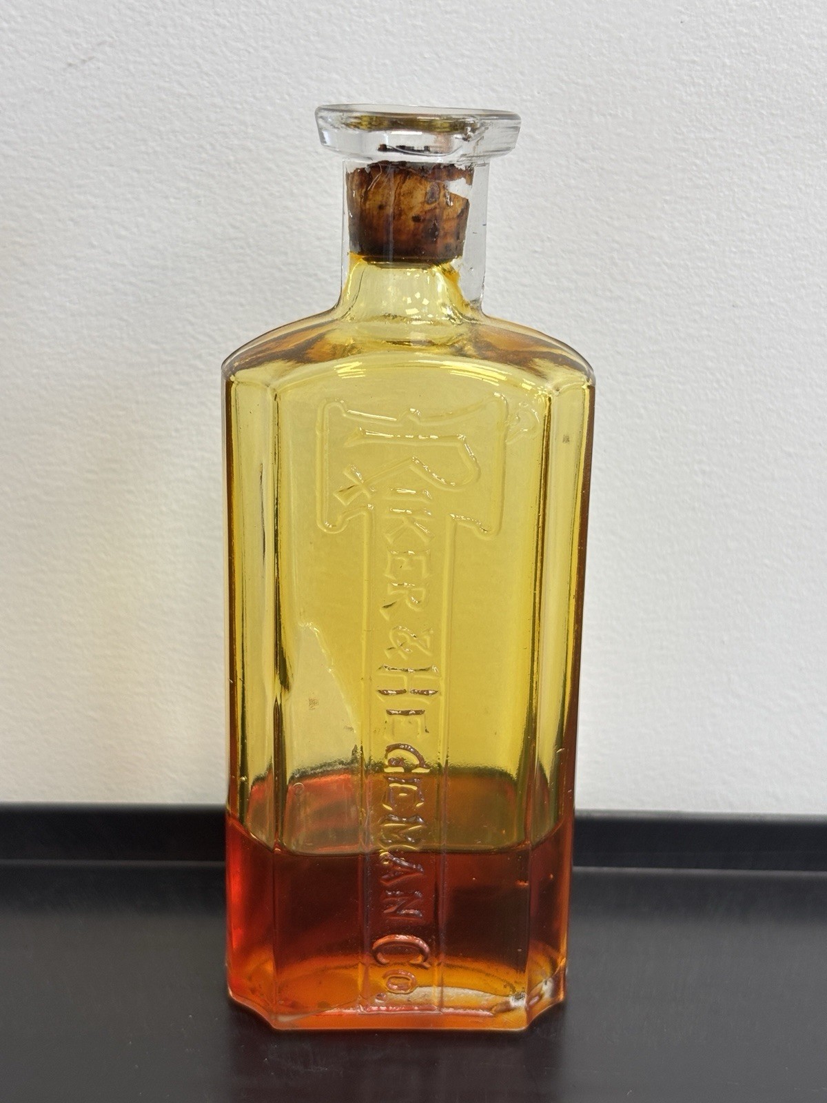 Riker & Hegeman Co Medicine Bottle, Circa 1910-1915, Liquid Still Inside