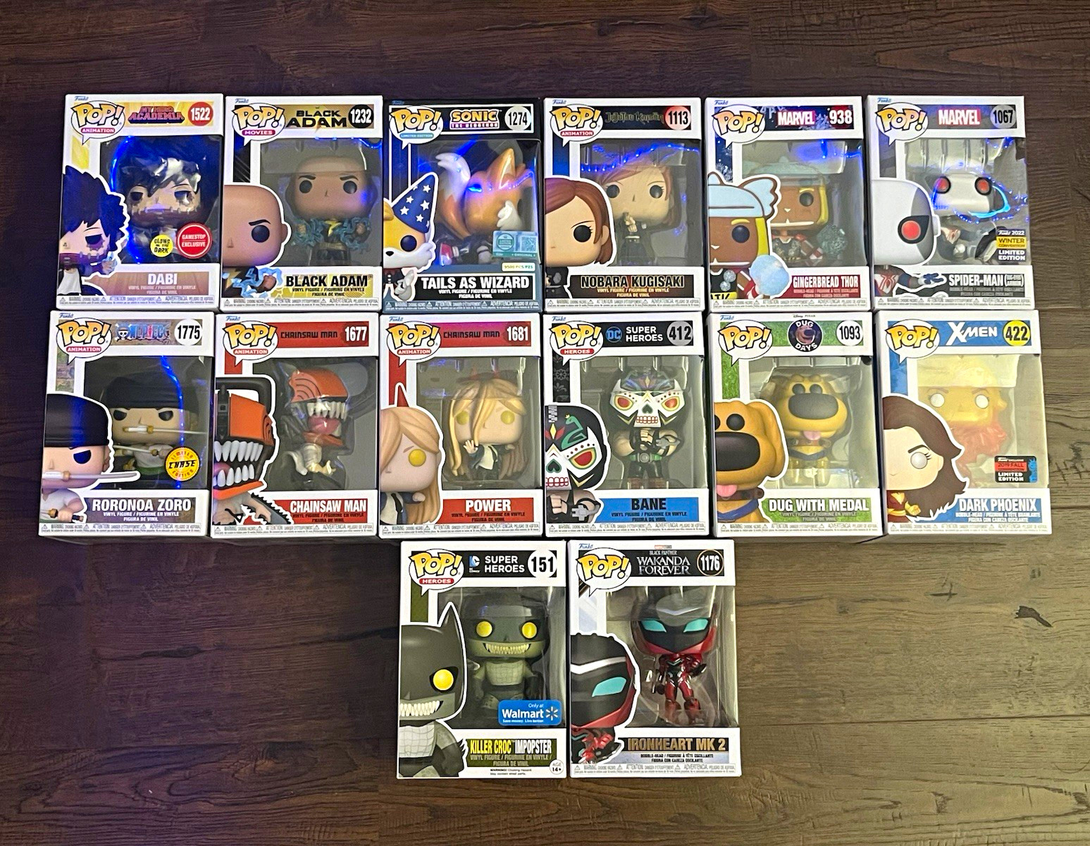 Funko Pop Vinyl Mixed Lot 14 Walmart Exclusive Limited Edition Marvel Sonic MHA