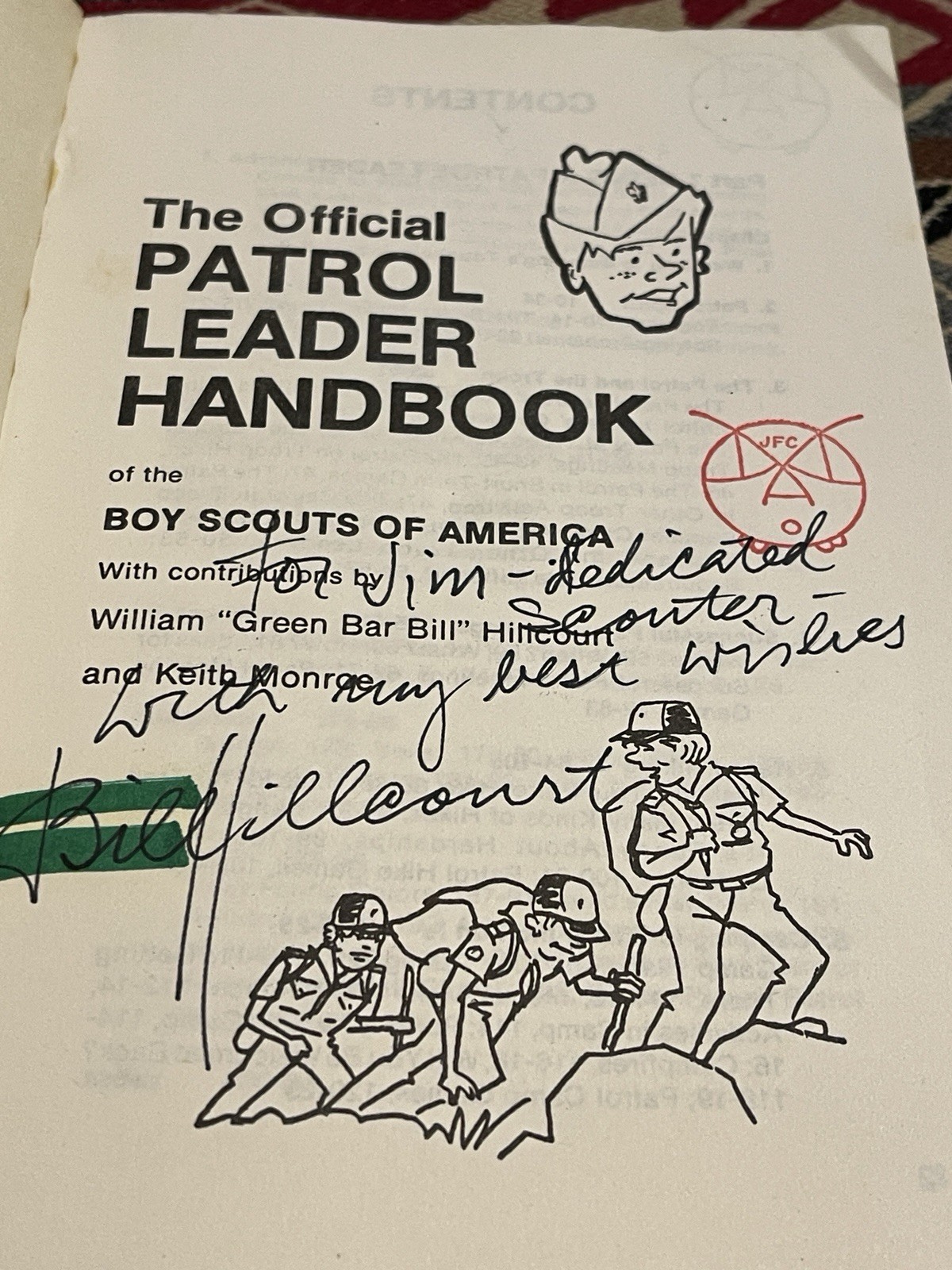 1980 BSA Patrol Leader Handbook Signed William Green Bar Bill Hillcourt 1st Auto