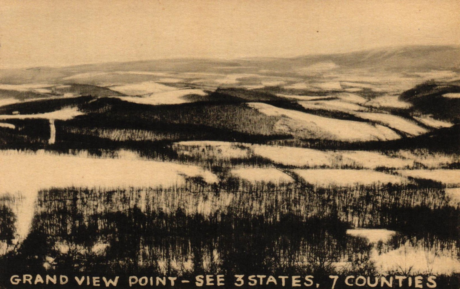 Lincoln Highway Pennsylvania - Grand View Point in Winter