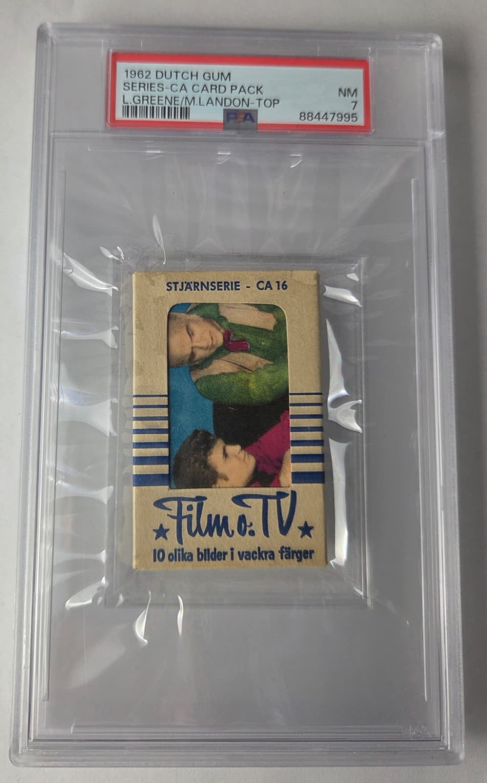 1962 DUTCH GUM HB  LORNE GREEN/M, LANDON UNOPENED PACK PSA 7
