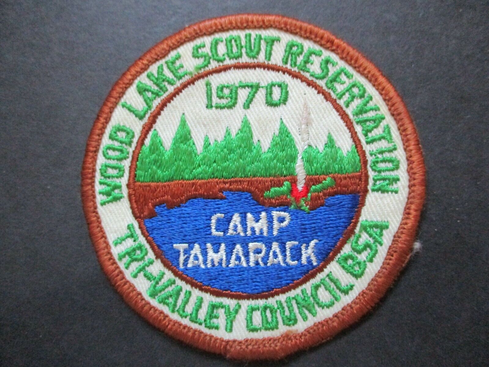 1970 Wood Lake Scout Reservation Camp Tamarack BSA boy scout patch