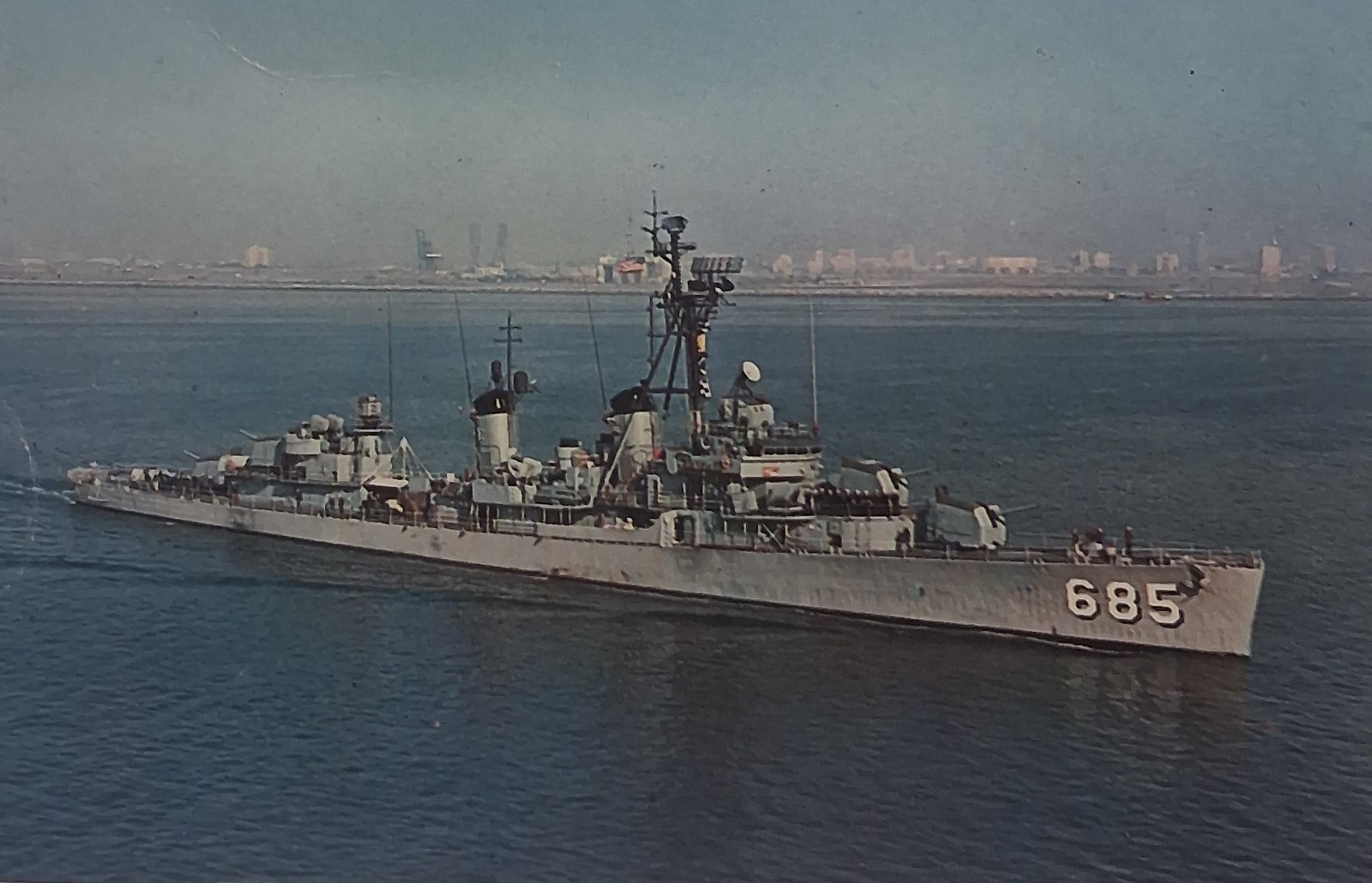 1960s USS PICKING DD-685 US NAVAL DESTROYER Postcard MARITIME Vintage