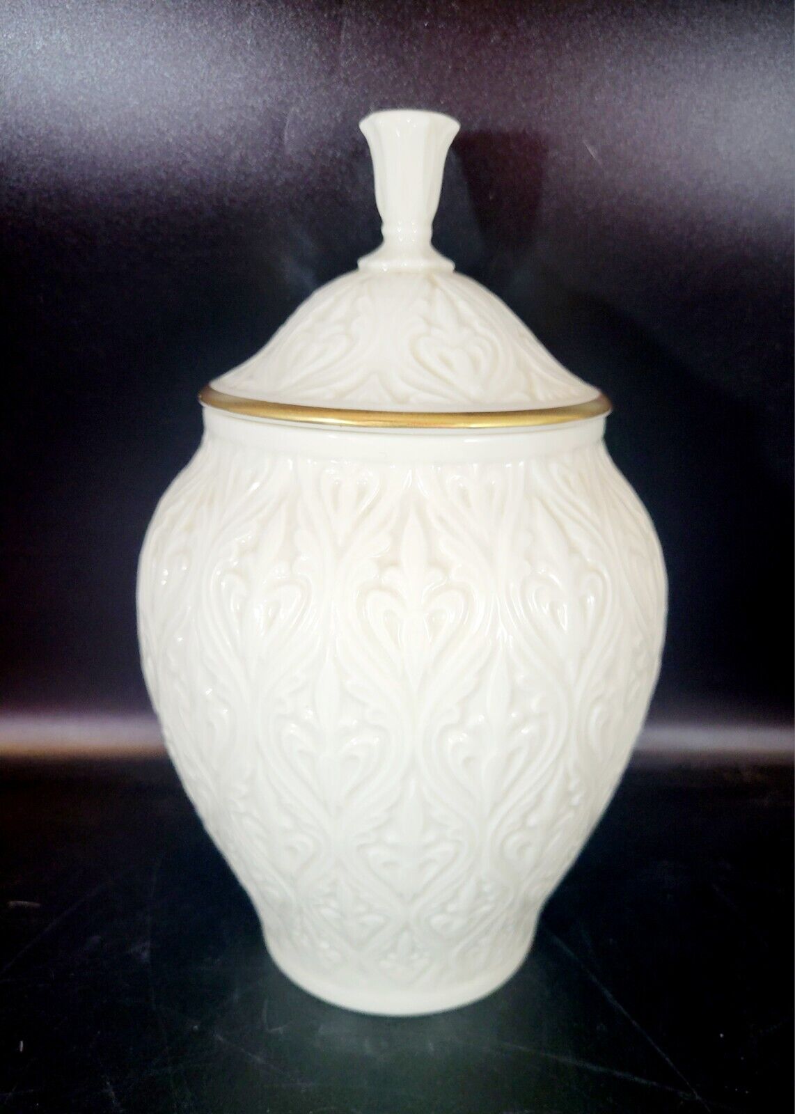 VTG Lenox USA Kismet Collection Embossed Candy Jar Urn
