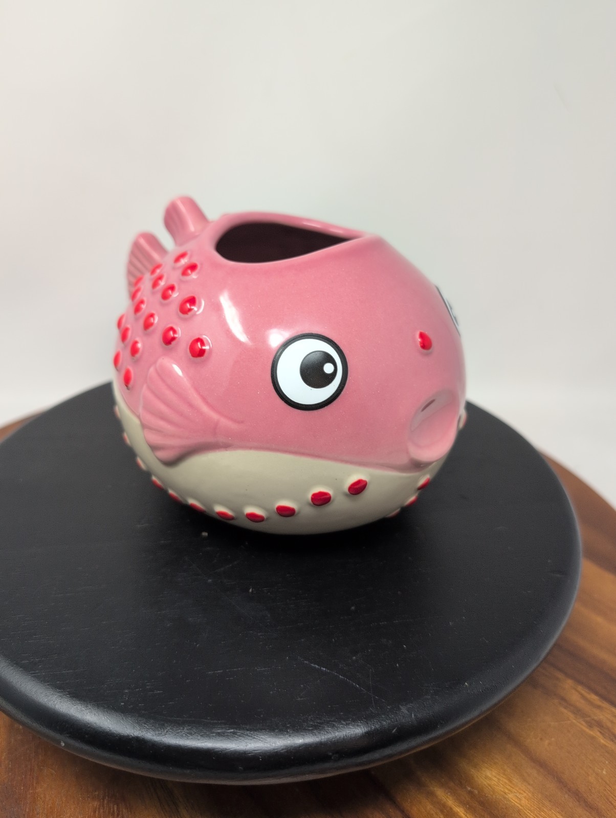 Authentic 2019 Munktiki Imports Fugu Jr Tiki Mug Pink Red Paul Nielsen