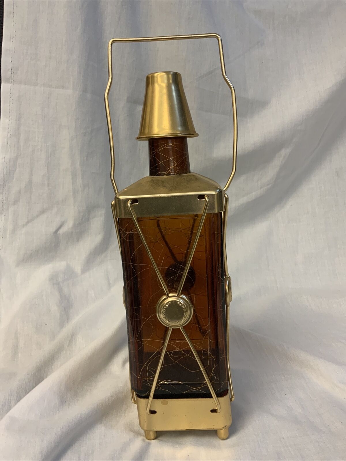 Vintage Swiss Harmony Music Box Wind Up Liquor Decanter