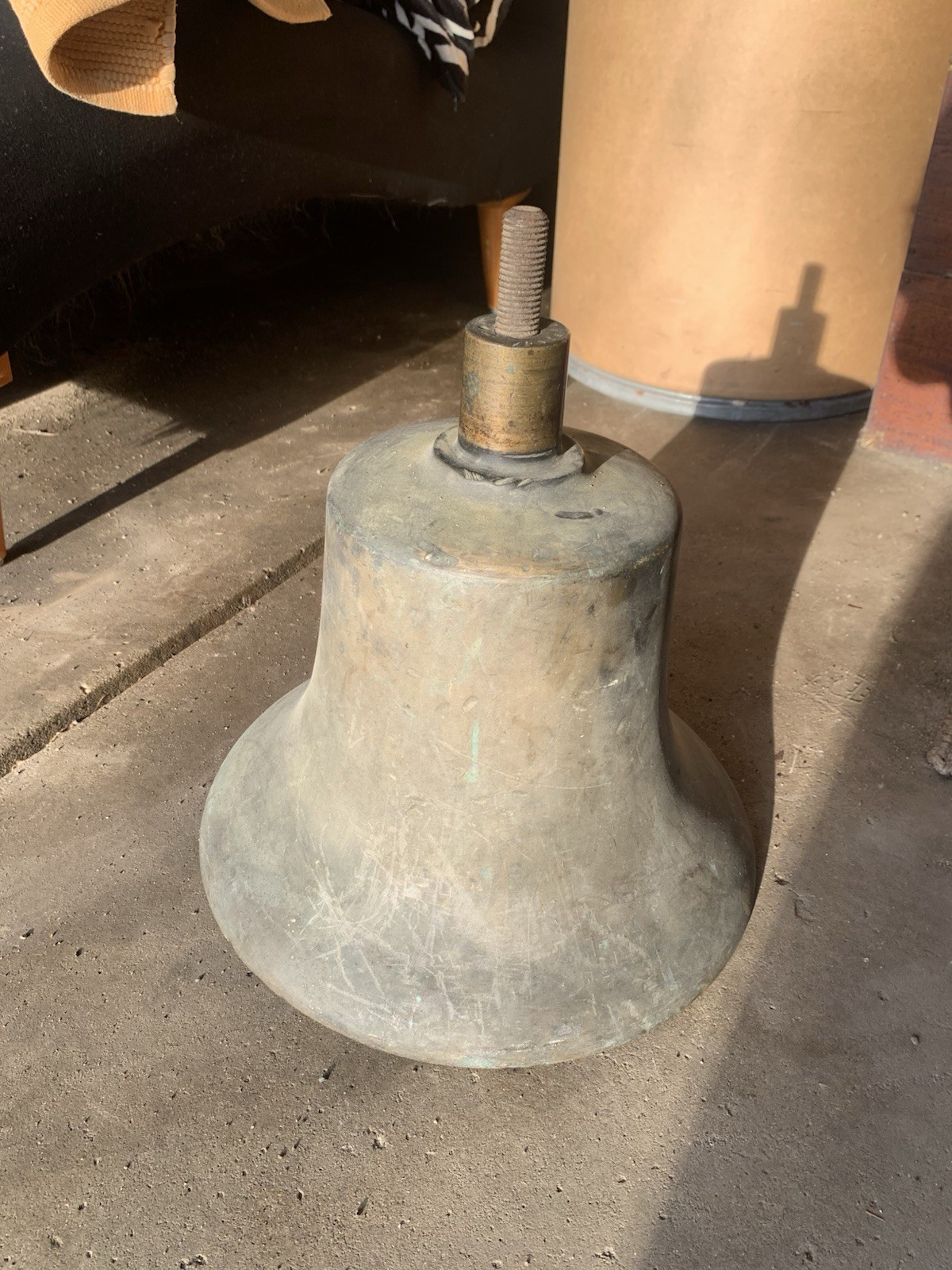 Antique Baldwin 4-4-0 Steam locomotive railroad Bell Brass/Bronze 14.5” +Clapper