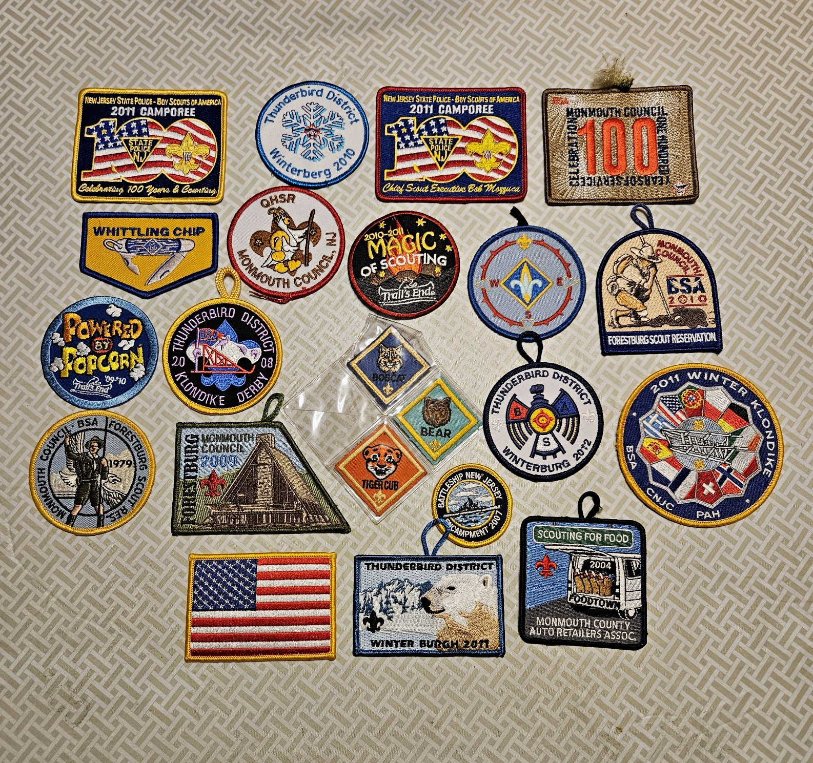 BSA Monmouth Council NJ Boy Scout Patch Lot Of 22 Unused