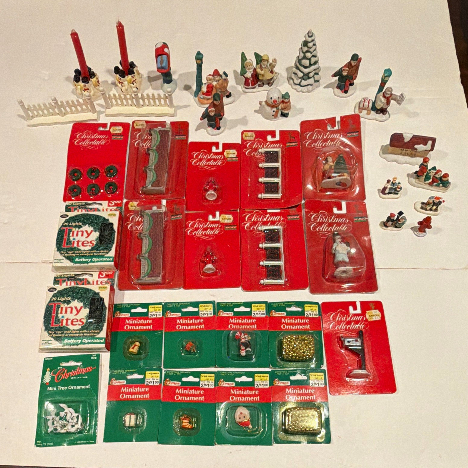 Mini Hanging Christmas Ornament Lot, Christmas Collectable, Multicolor