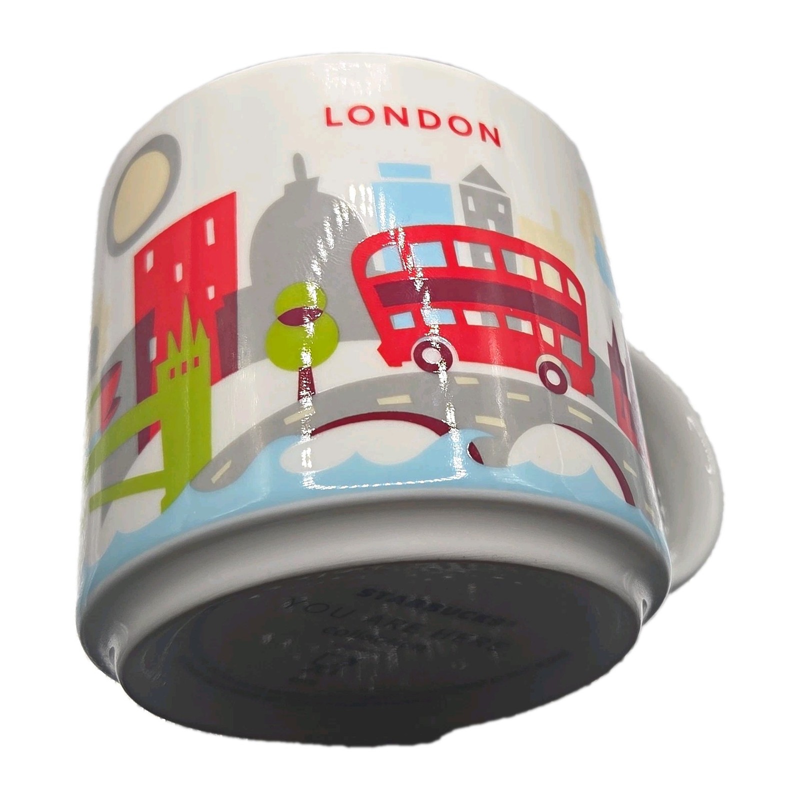Starbucks You Are Here Collection London Mug 2019 White with Red Interior 