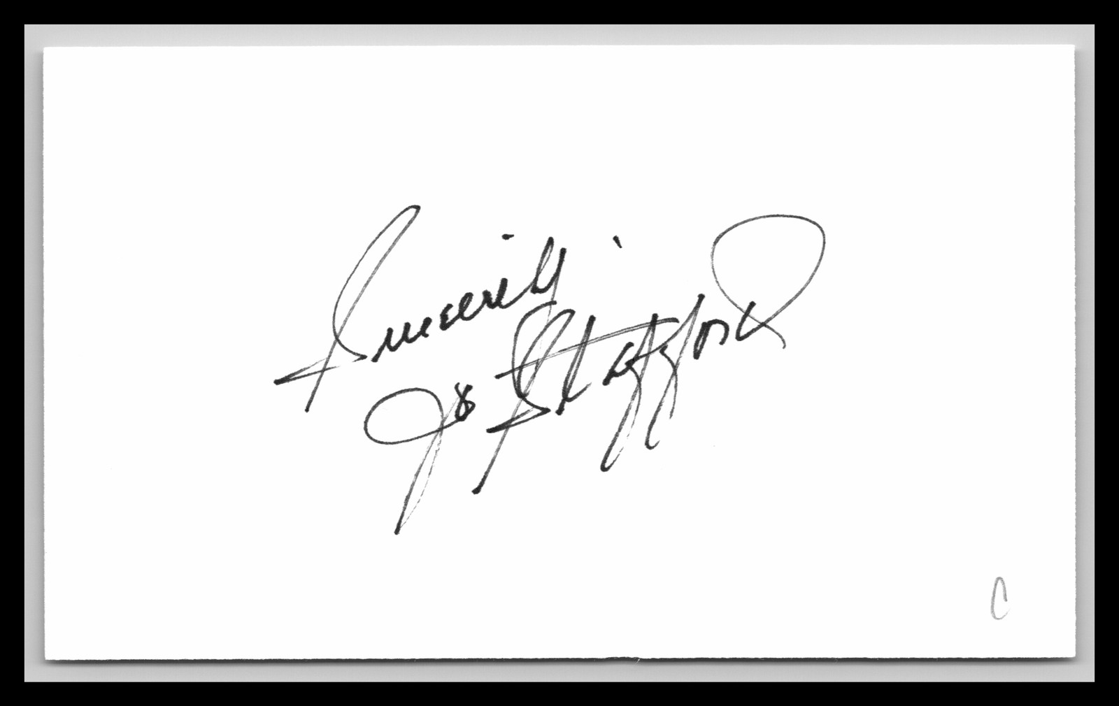 Jo Stafford - Singer & Songwriter - 3x5 Card - Signed | Autograph (c)