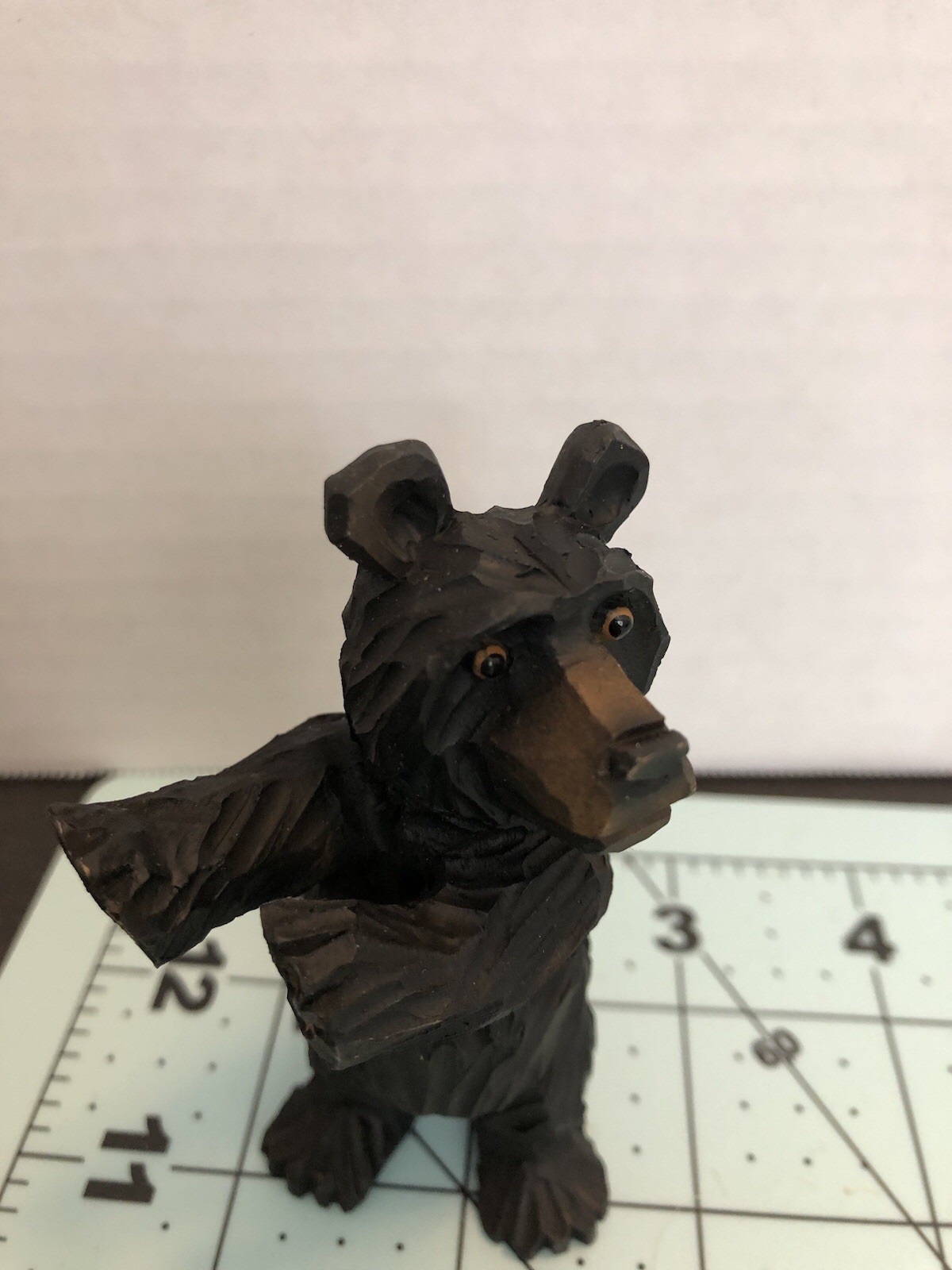 Little Black Bear Sitting Resin New No Box