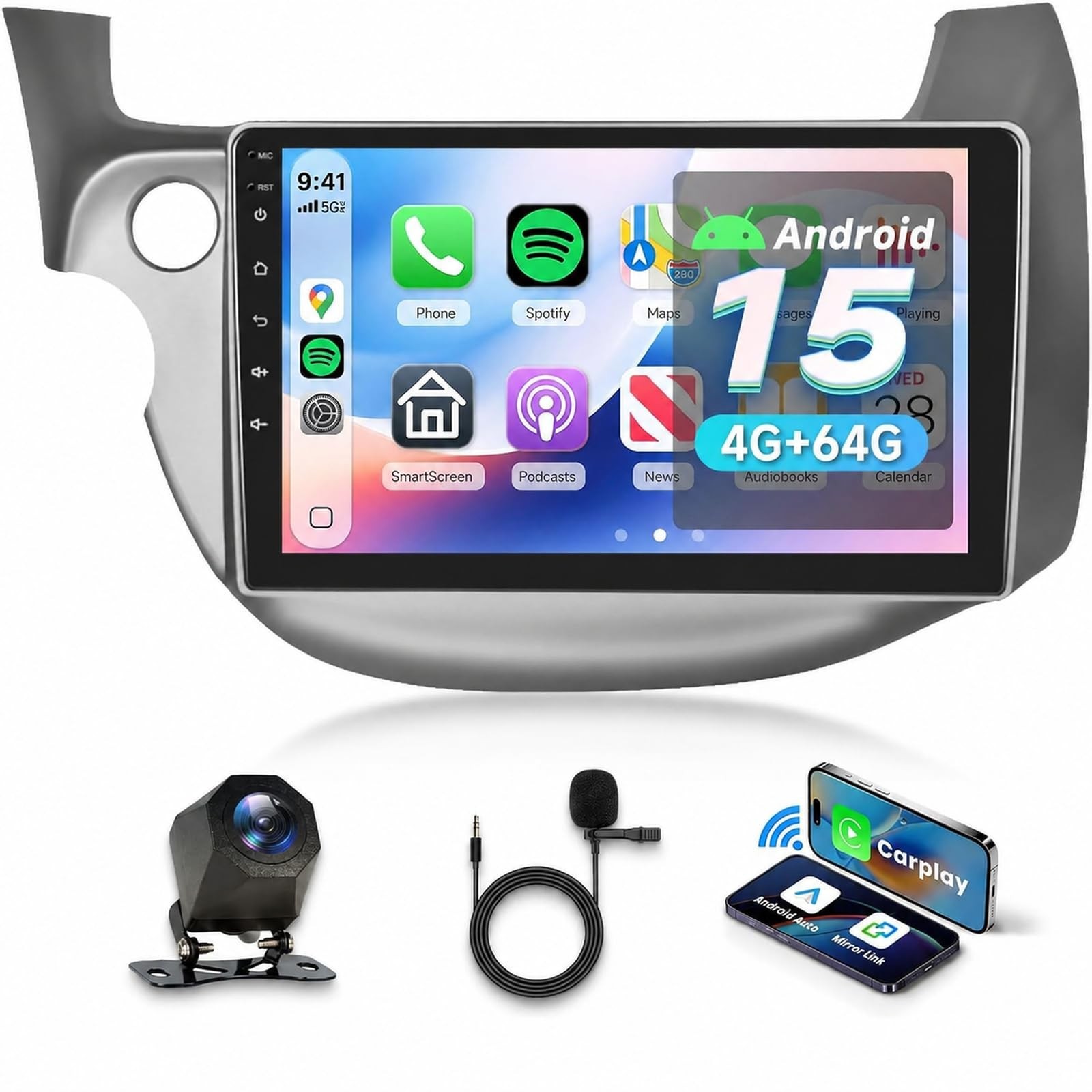 8CORE 4G+64G Android 15 Car Stereo for Honda Fit 2008-2013 8CORE 4G+64G