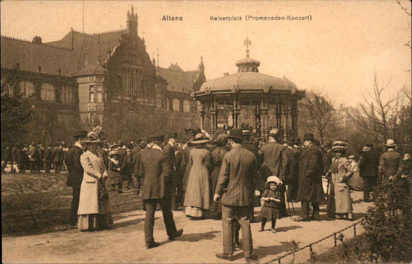 Altona Hamburg Kaiserplatz c1900s-10s Vintage Postcard