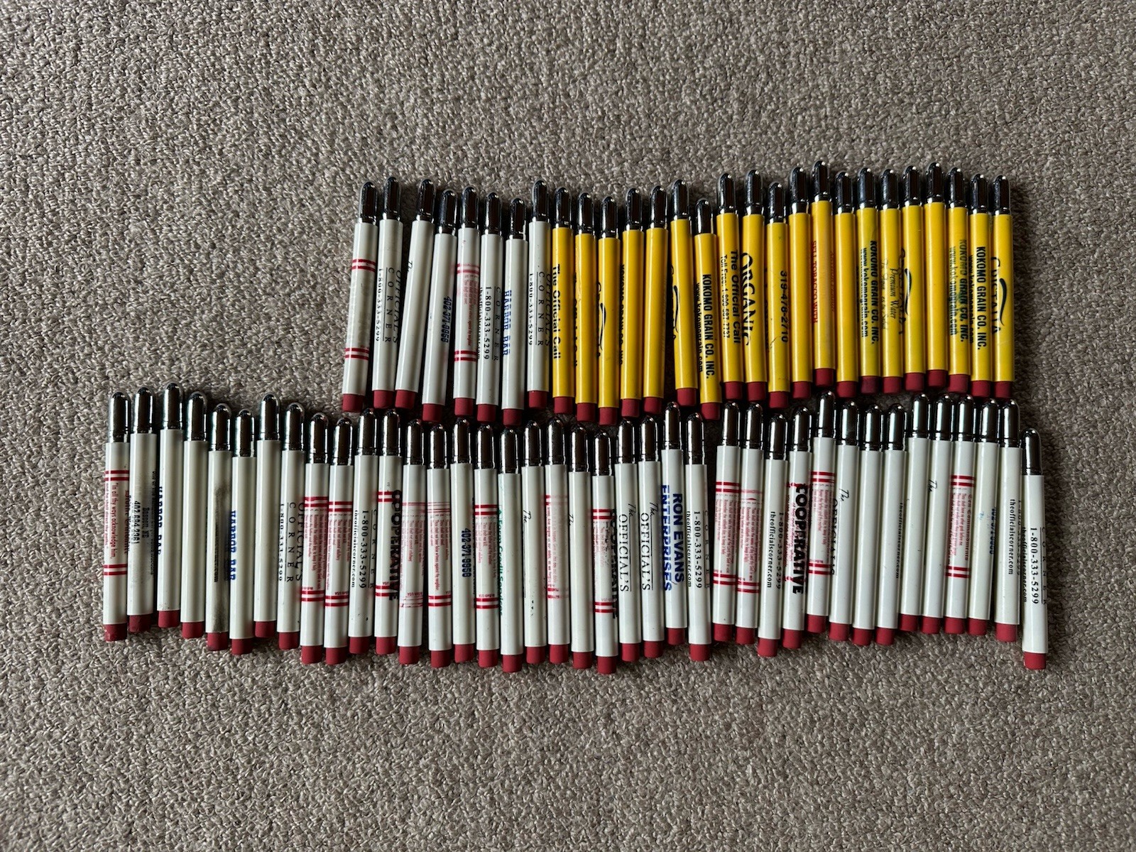 Large Lot of 67 Vintage Unused Advertising Bullet Pencils Farm Insurance