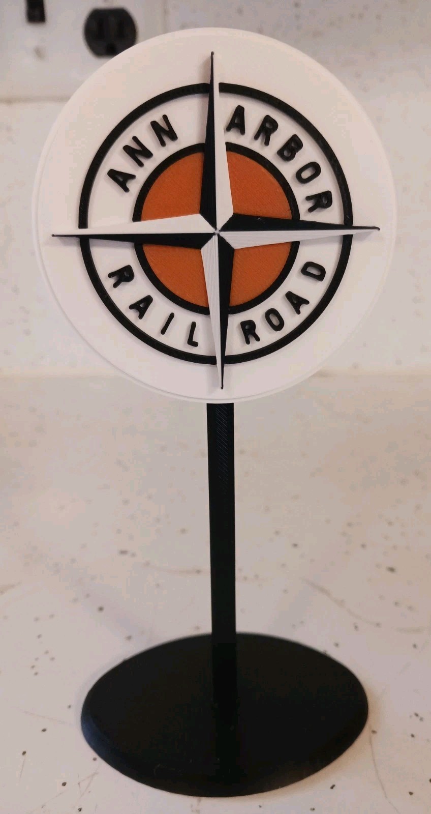 Ann Arbor Railroad, Mini Train Sign Display Diorama 6.25