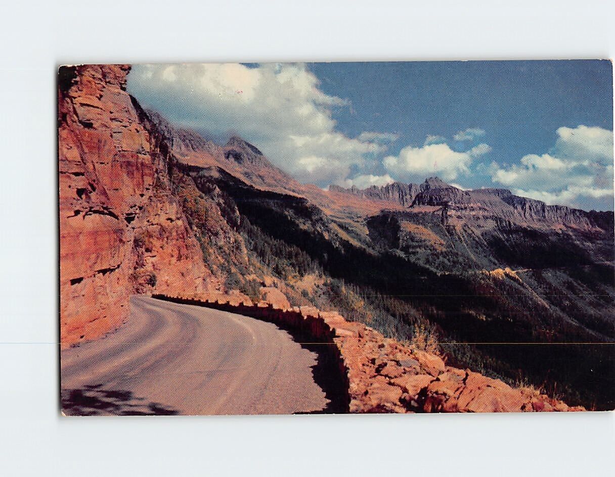 Postcard Going-To-The-Sun Highway Garden Wall Glacier National Park Montana USA